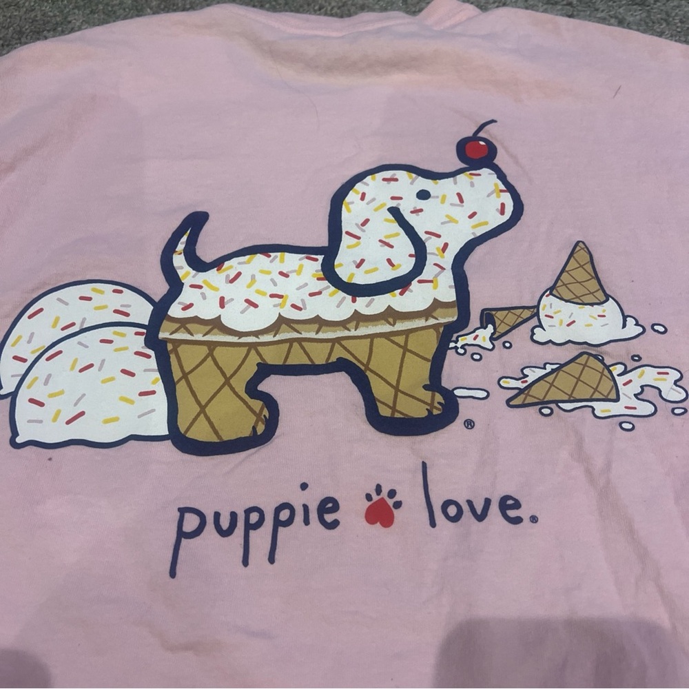Puppy love Comfort Colors Women's Pink Short Sleeve Tee